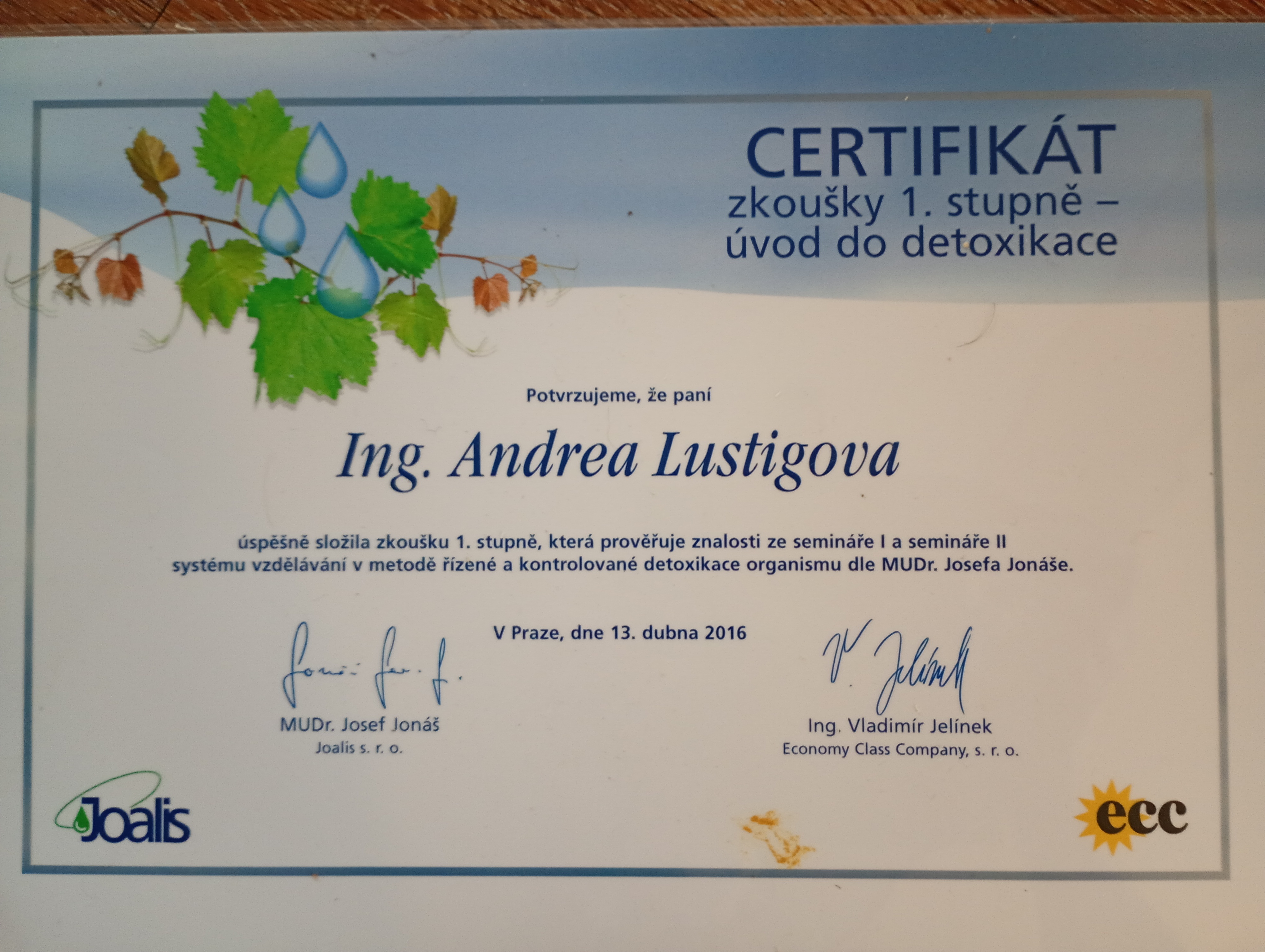 Certifikát a vzdělání