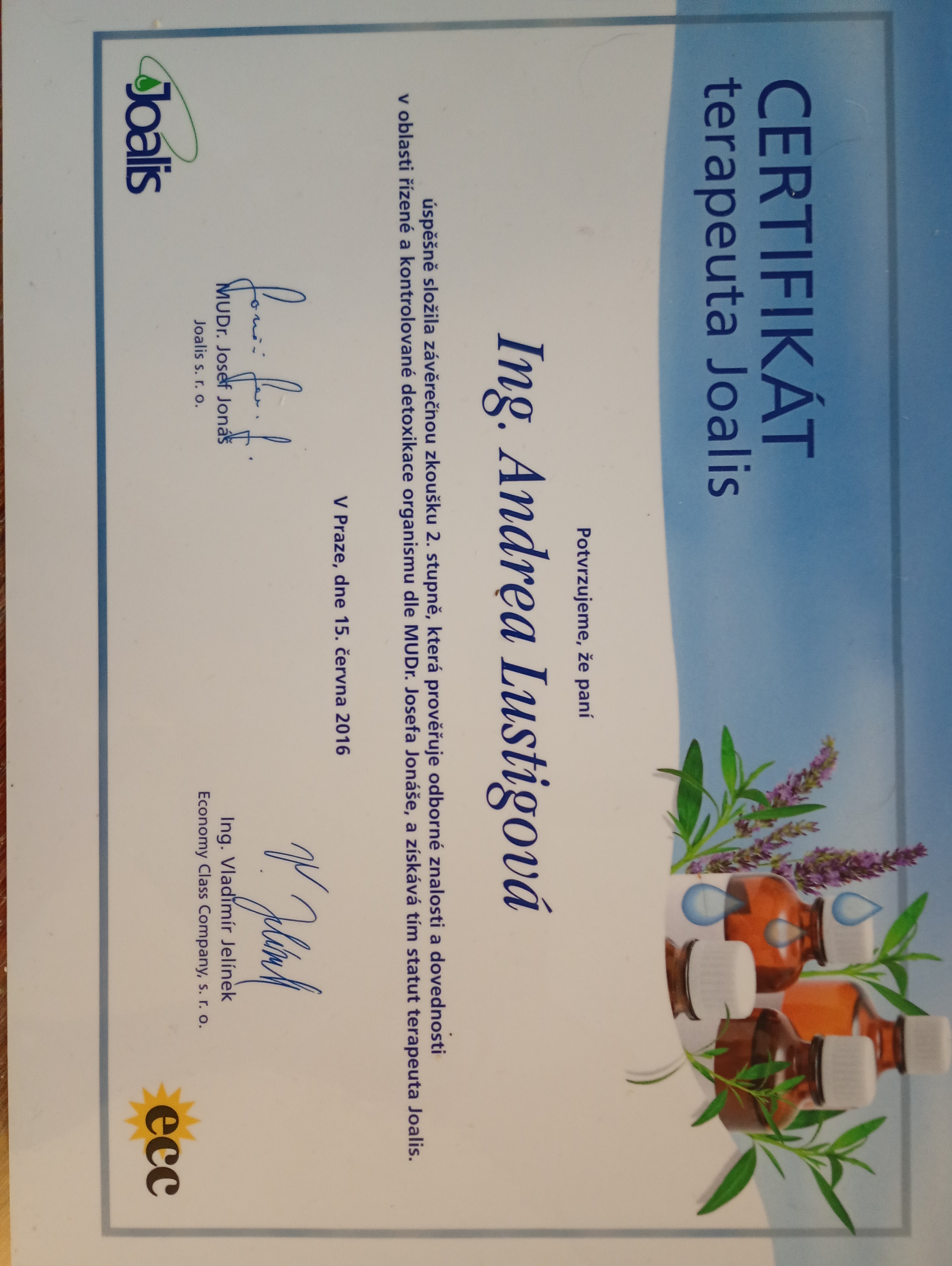 Certifikát a vzdělání