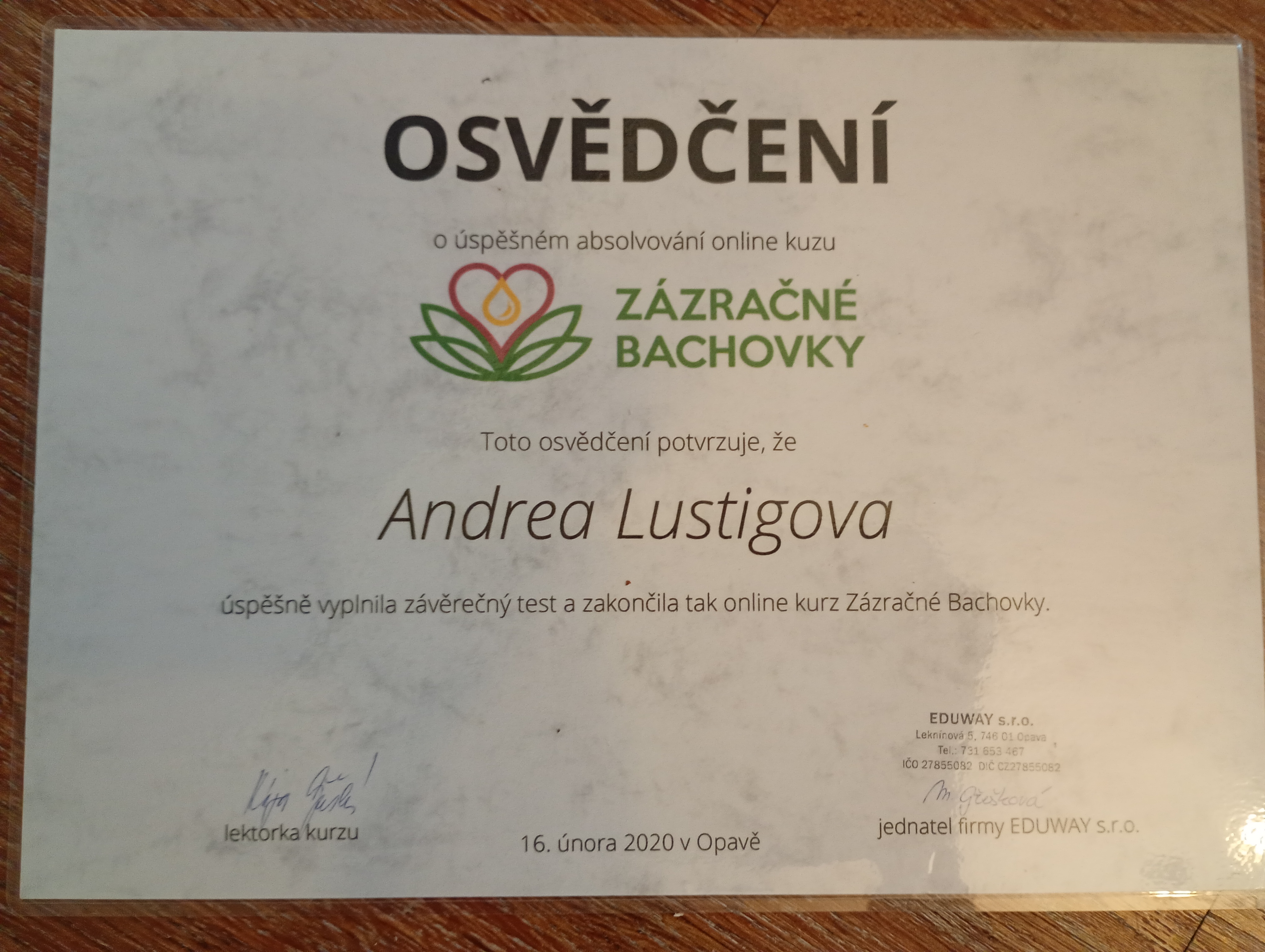 Certifikát a vzdělání