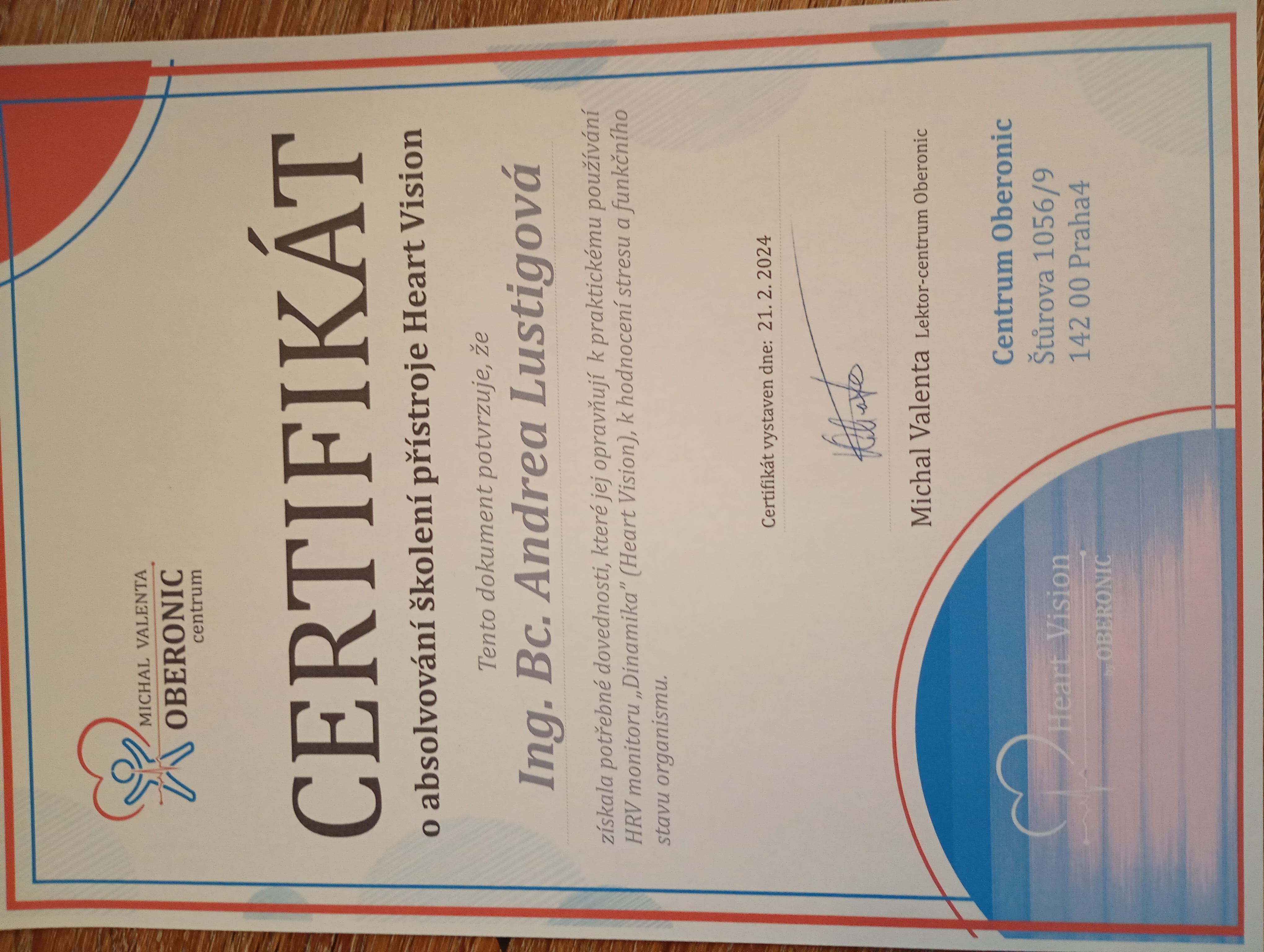 Certifikát a vzdělání